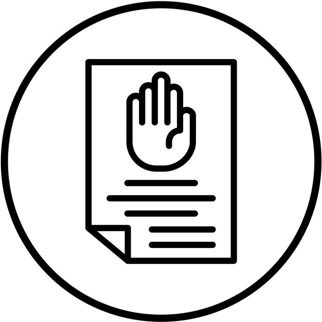 Diseño vectorial derecho a objetar el estilo del icono