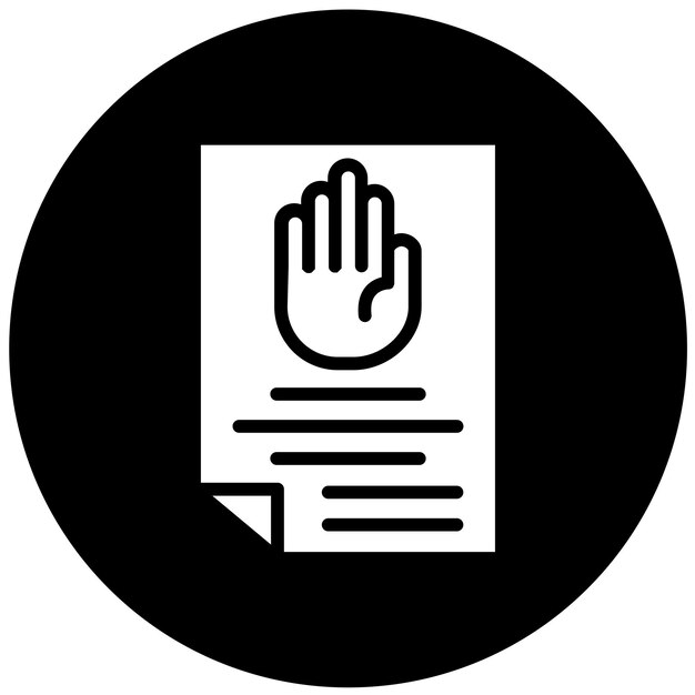 Diseño vectorial derecho a objetar el estilo del icono