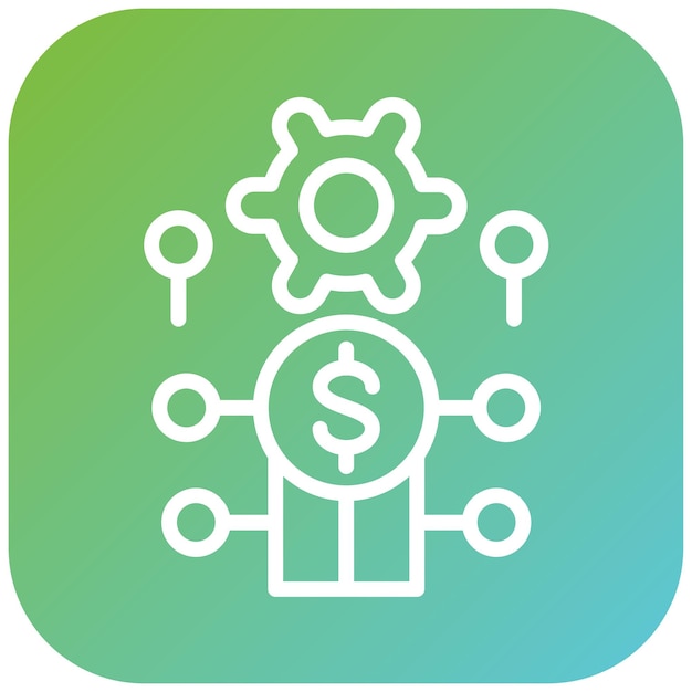 Diseño vectorial Desarrollo del mercado Estilo de icono