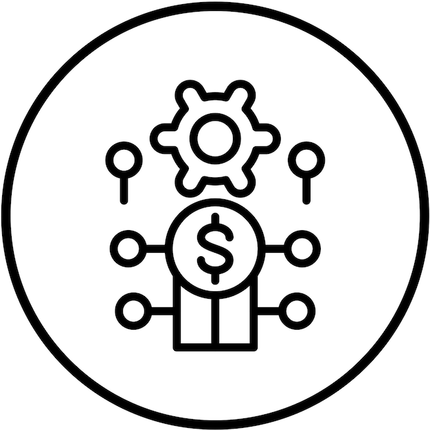 Diseño vectorial Desarrollo del mercado Estilo de icono
