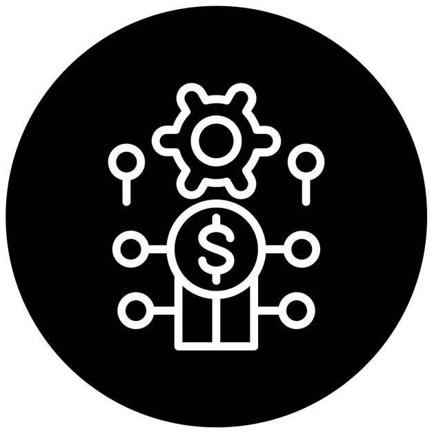 Diseño vectorial Desarrollo del mercado Estilo de icono