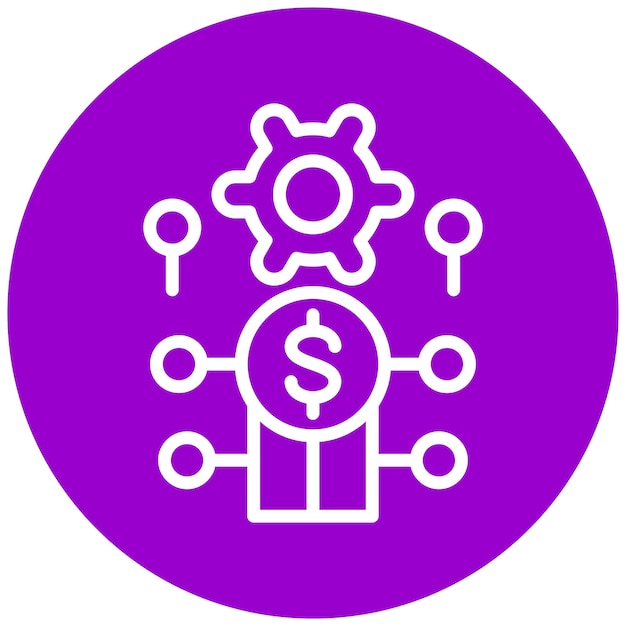 Diseño vectorial Desarrollo del mercado Estilo de icono