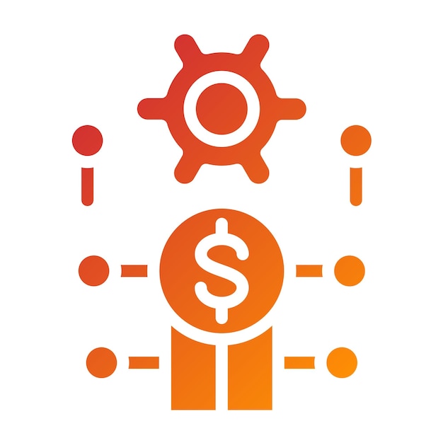 Diseño vectorial Desarrollo del mercado Estilo de icono
