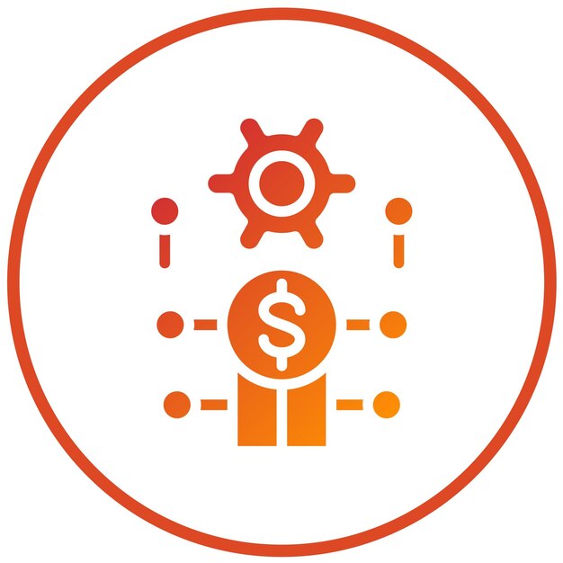 Diseño vectorial Desarrollo del mercado Estilo de icono