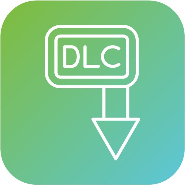 Diseño vectorial Descarga el estilo del icono del DLC