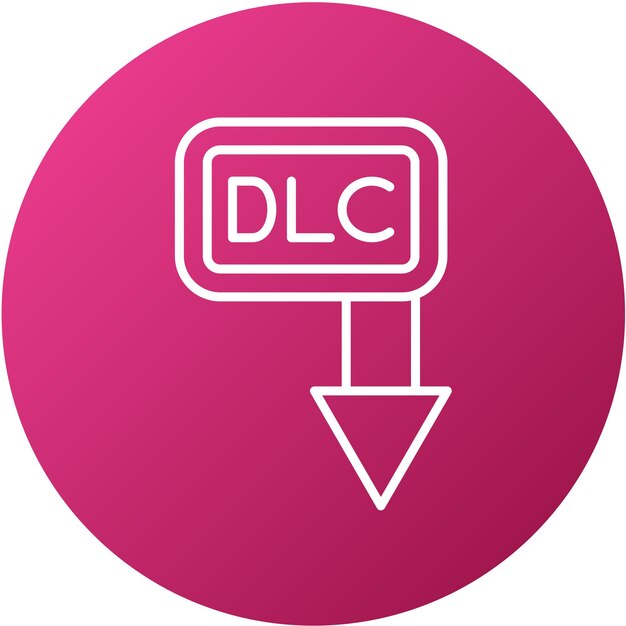 Diseño vectorial Descarga el estilo del icono del DLC