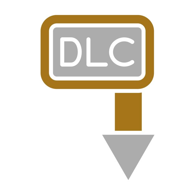 Diseño vectorial Descarga el estilo del icono del DLC