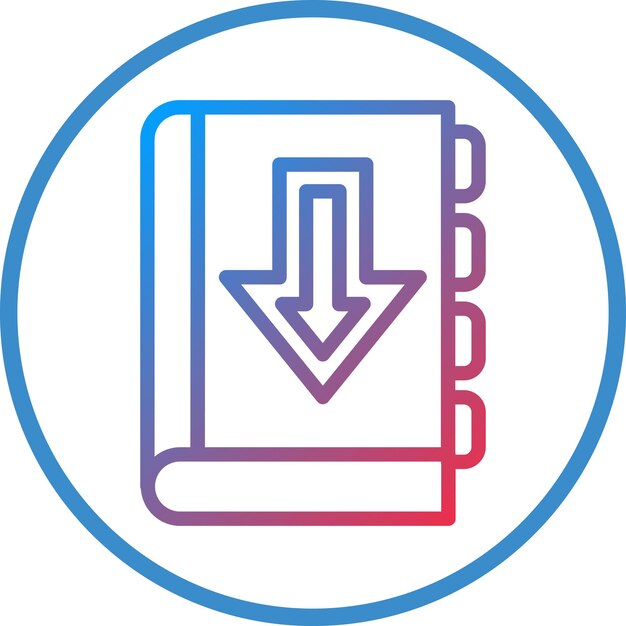 Diseño vectorial Descargar el estilo del icono del libro