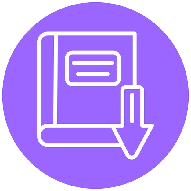 Diseño vectorial Descargar el estilo del icono del libro