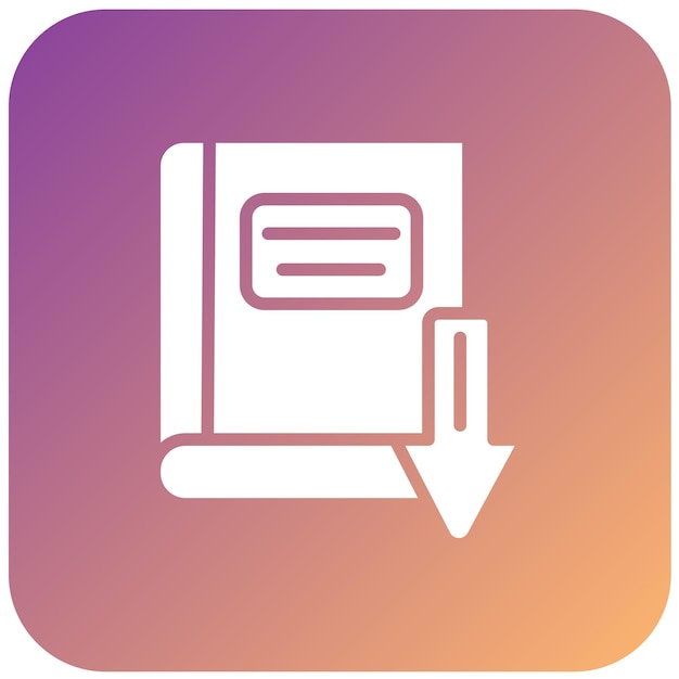 Diseño vectorial Descargar el estilo del icono del libro