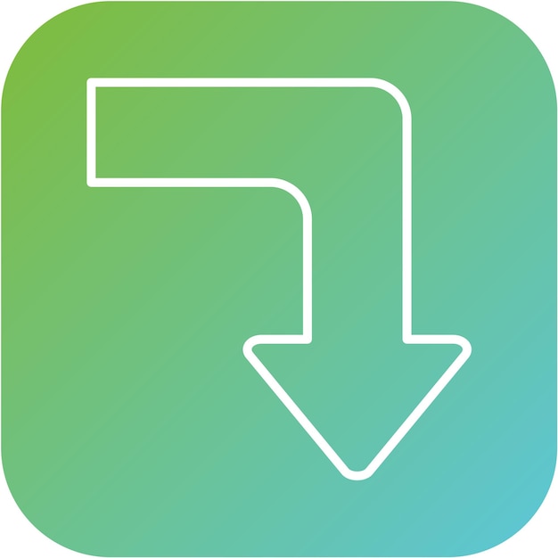 Diseño vectorial Desciende el estilo del icono