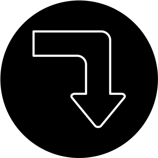 Diseño vectorial Desciende el estilo del icono