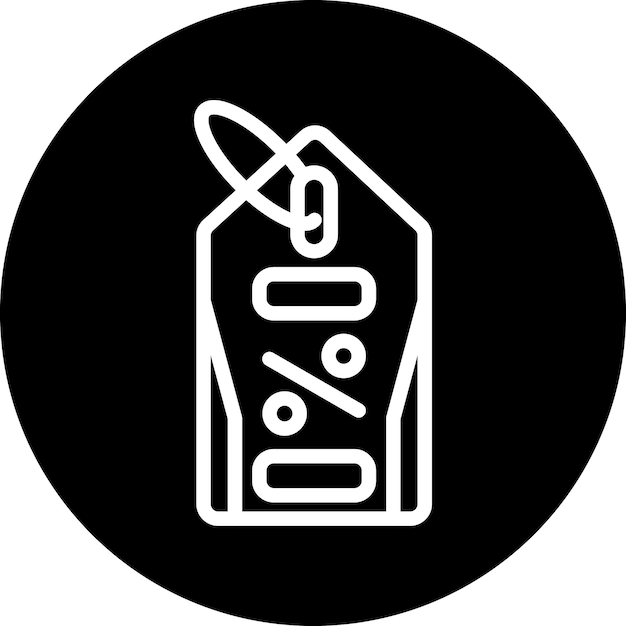 Diseño vectorial Descuento Estilo del icono de la etiqueta