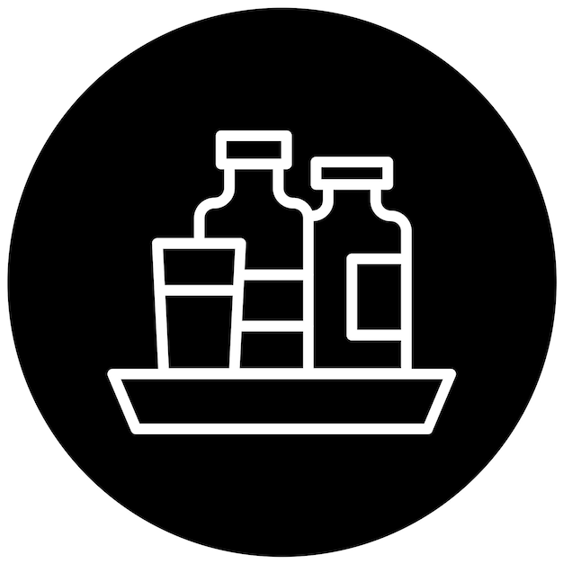 Diseño vectorial de la despensa Estilo de icono prolongado