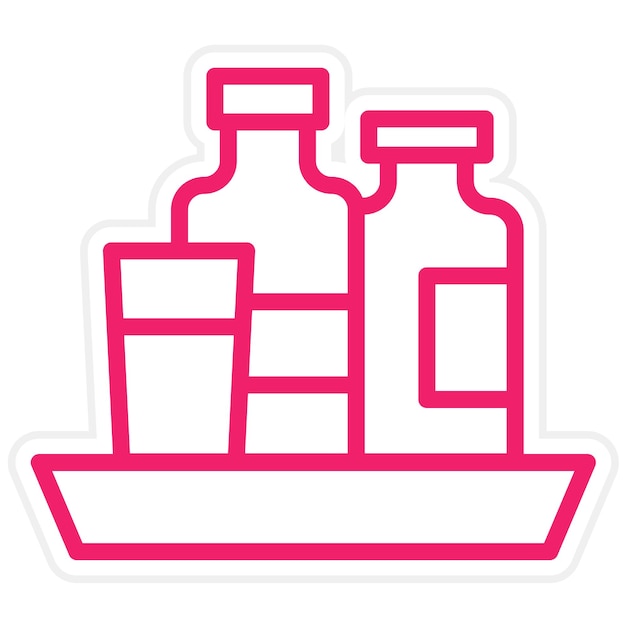 Diseño vectorial de la despensa Estilo de icono prolongado