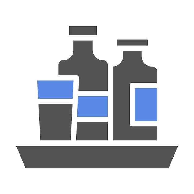 Diseño vectorial de la despensa Estilo de icono prolongado