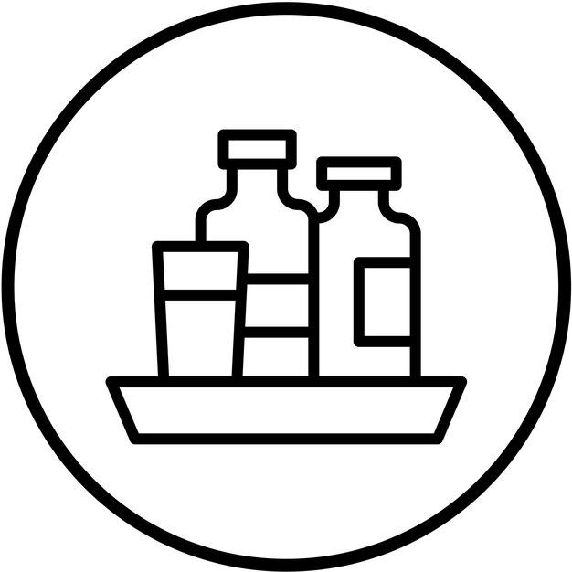 Diseño vectorial de la despensa Estilo de icono prolongado