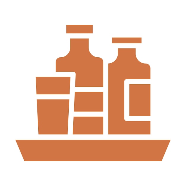 Diseño vectorial de la despensa Estilo de icono prolongado