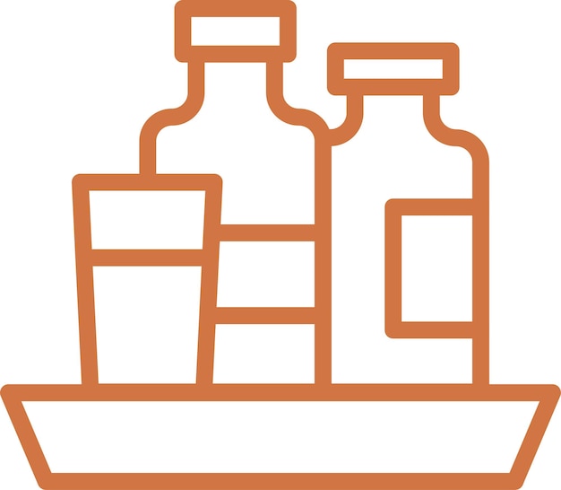 Diseño vectorial de la despensa Estilo de icono prolongado
