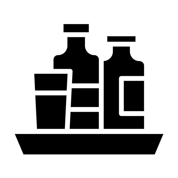 Diseño vectorial de la despensa Estilo de icono prolongado