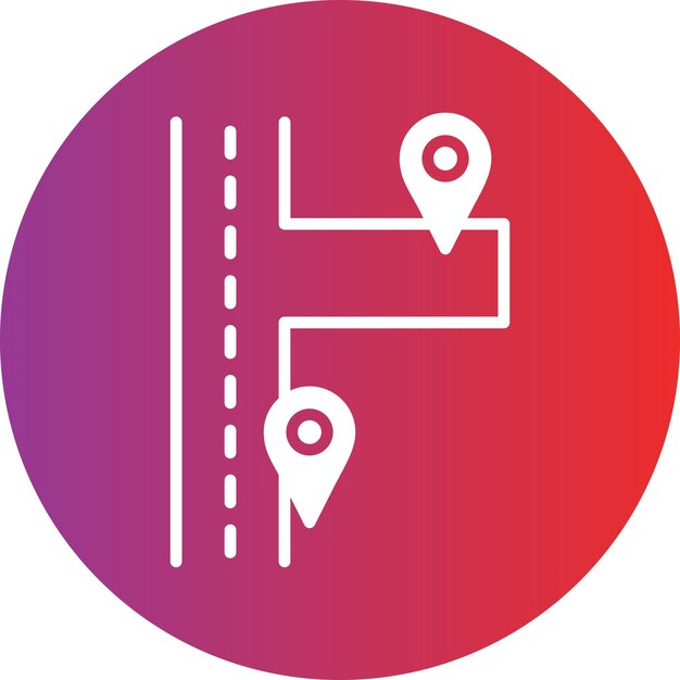 Diseño vectorial de los destinos cercanos Estilo del icono
