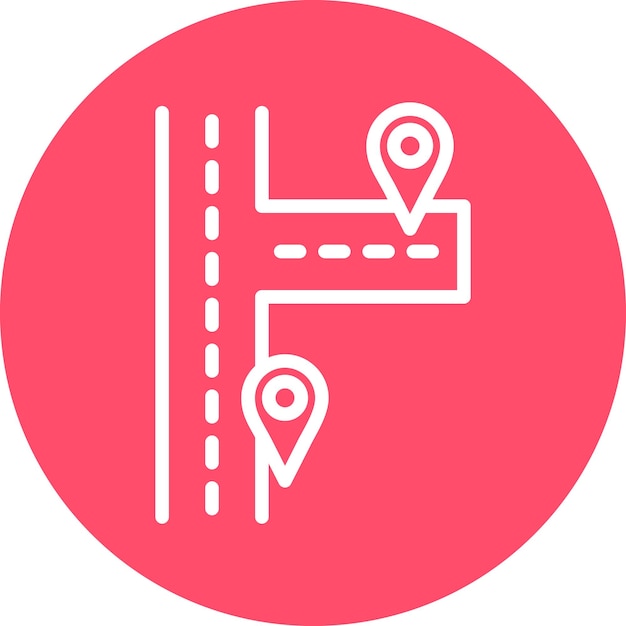 Diseño vectorial de los destinos cercanos Estilo del icono