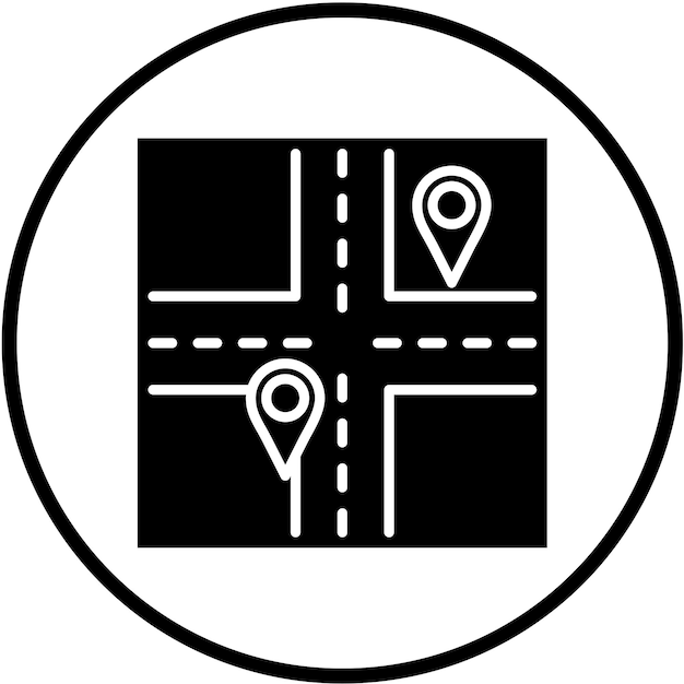 Diseño vectorial de los destinos cercanos Estilo del icono