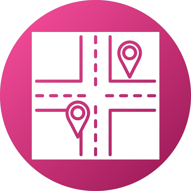 Diseño vectorial de los destinos cercanos Estilo del icono