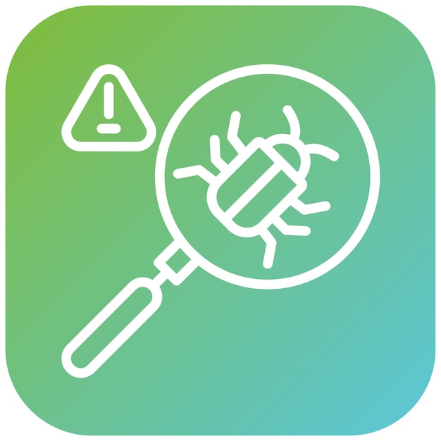 Diseño vectorial Detección de amenazas Estilo de icono