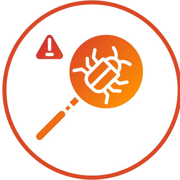 Diseño vectorial Detección de amenazas Estilo de icono