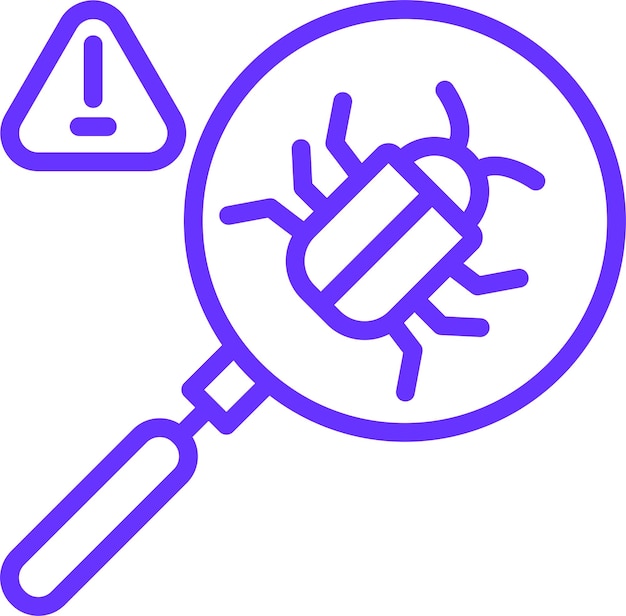 Diseño vectorial Detección de amenazas Estilo de icono