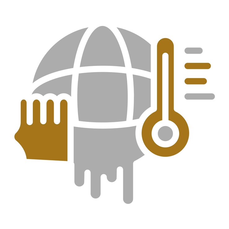 Vector diseño vectorial para detener el calentamiento global estilo de icono