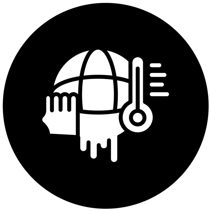 Vector diseño vectorial para detener el calentamiento global estilo de icono
