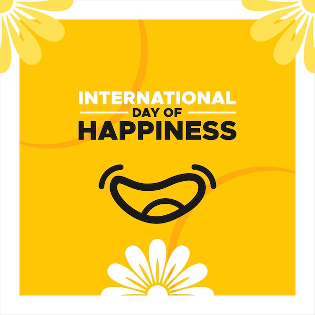 Diseño vectorial del día internacional de la felicidad