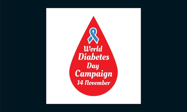 Diseño vectorial del Día Mundial de la Diabetes