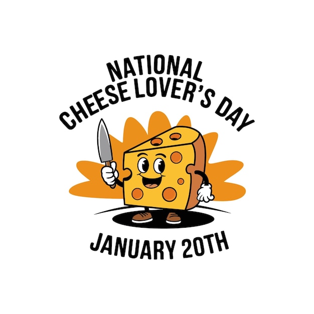 Diseño vectorial del Día Nacional de los Amantes del Queso