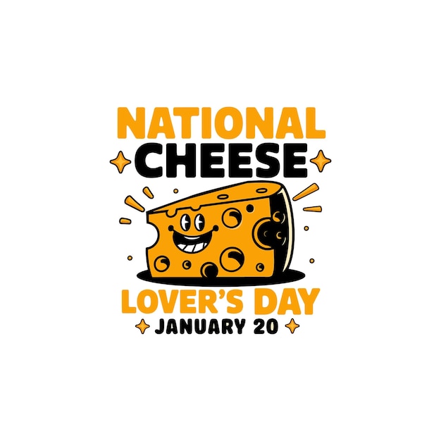 Diseño vectorial del Día Nacional de los Amantes del Queso