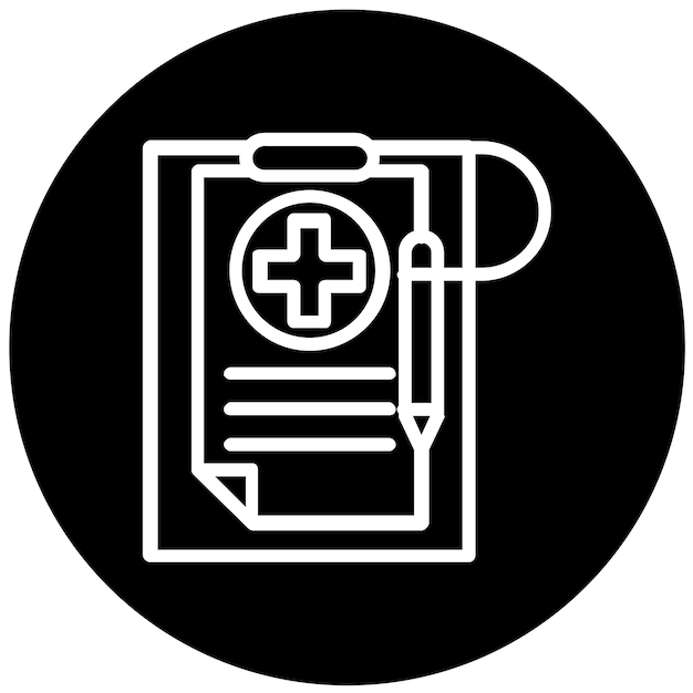 Diseño vectorial Diagnóstico médico Estilo del icono