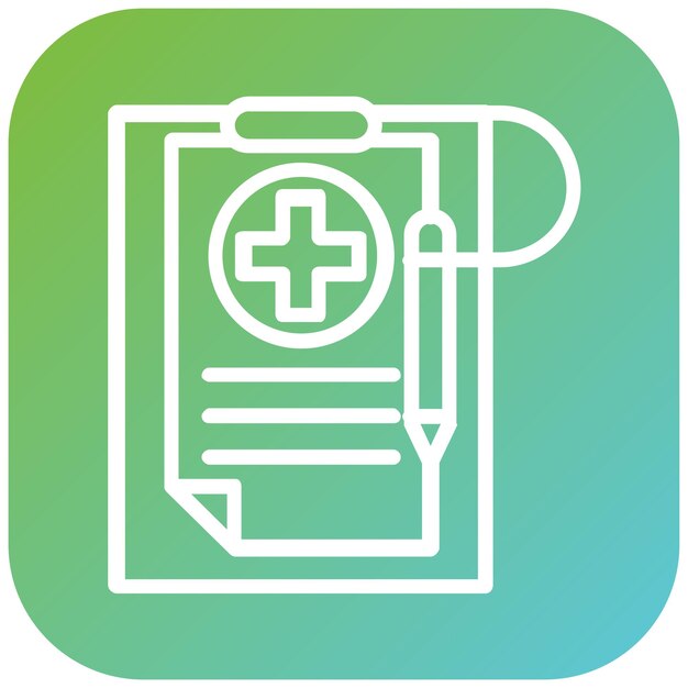 Diseño vectorial Diagnóstico médico Estilo del icono