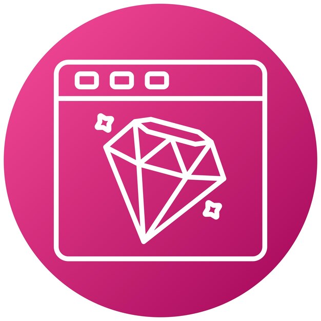 Diseño vectorial de diamantes Estilo de icono