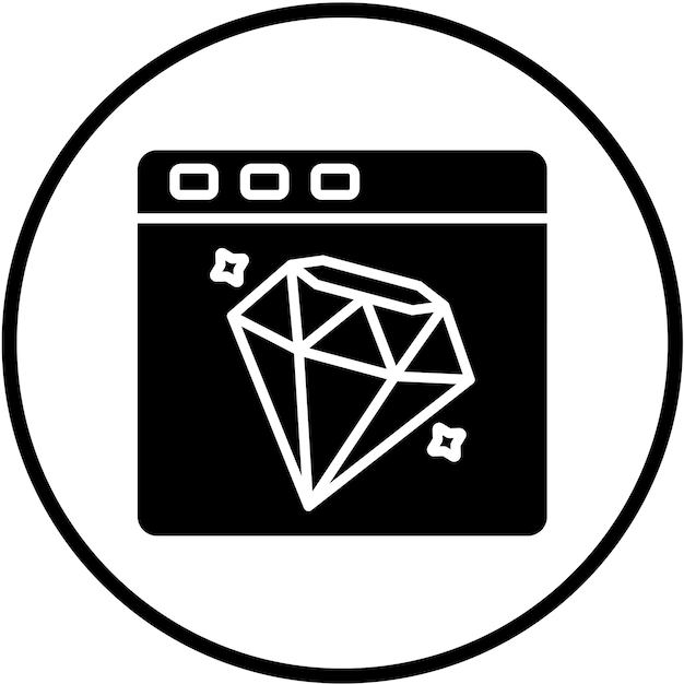 Diseño vectorial de diamantes Estilo de icono
