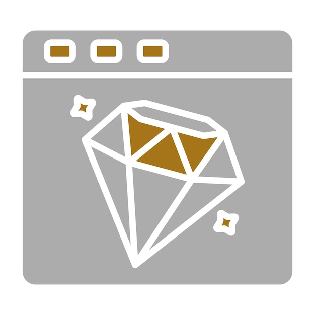 Diseño vectorial de diamantes Estilo de icono