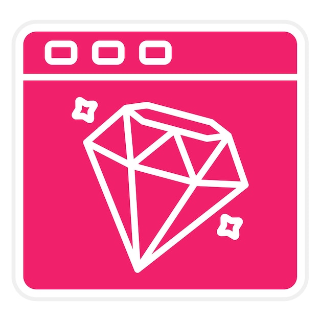 Diseño vectorial de diamantes Estilo de icono