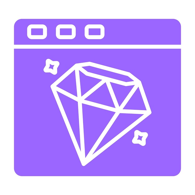 Diseño vectorial de diamantes Estilo de icono