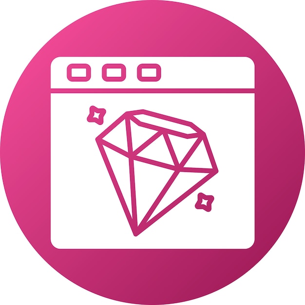 Diseño vectorial de diamantes Estilo de icono
