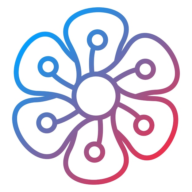 Diseño vectorial Dianthus Estilo de icono