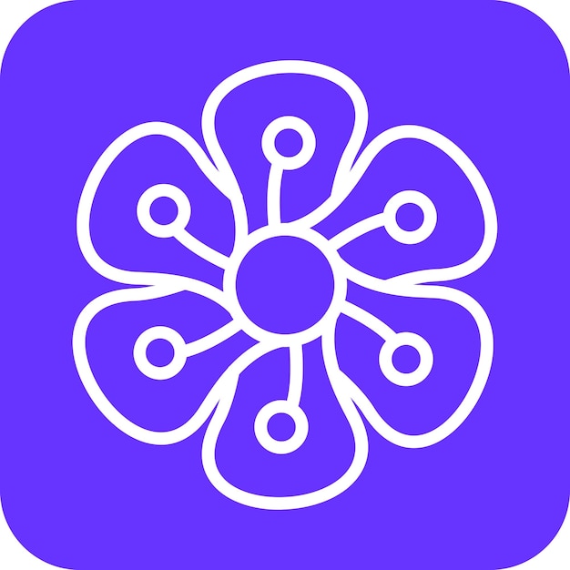 Diseño vectorial Dianthus Estilo de icono