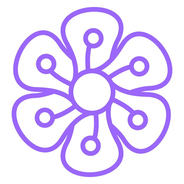 Diseño vectorial dianthus estilo del icono