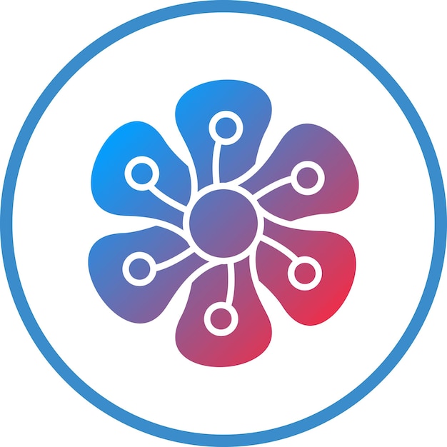 Diseño vectorial Dianthus Estilo de icono