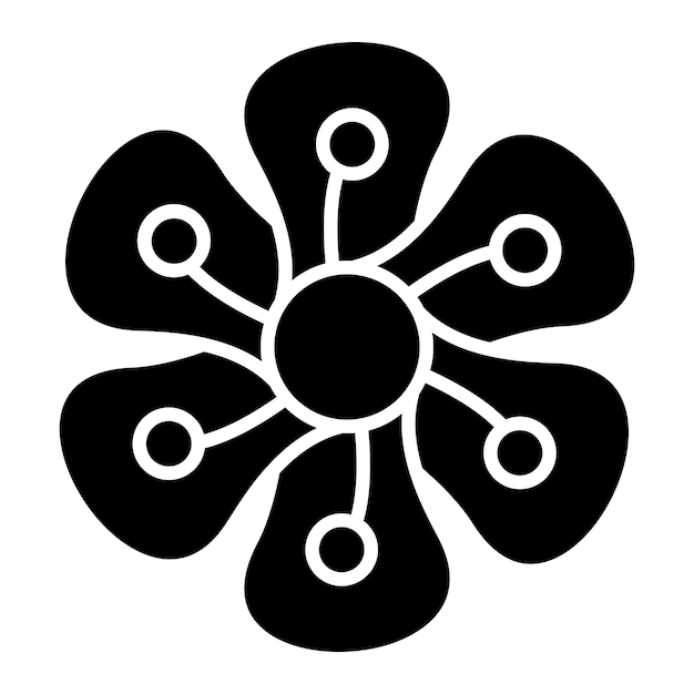 Diseño vectorial Dianthus Estilo de icono